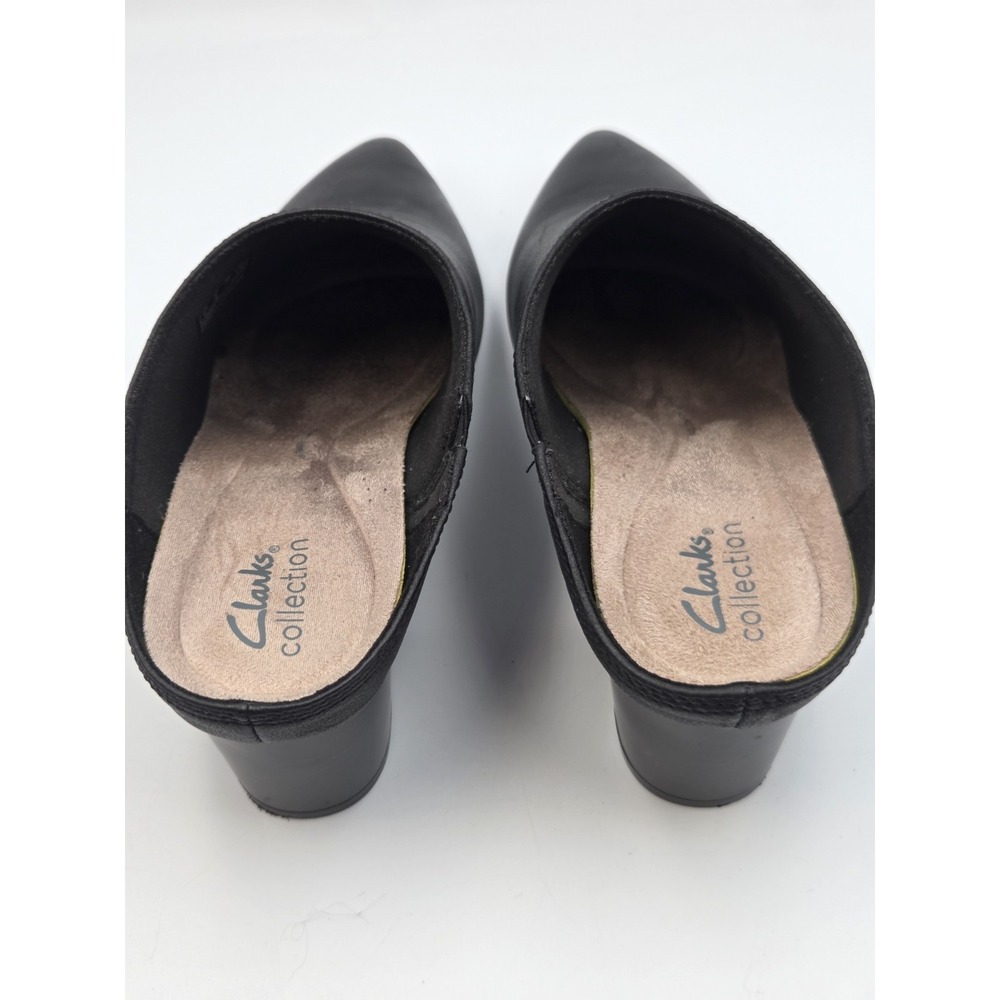 Clarks Women's Ellanie Pace Black Leather Comfort Size 9 EUC No Box Classic - Picture 8 of 11